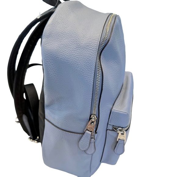 Coach Charlie Women’s Blue Backpack Medium Pebble Leather Adjustable Straps NEW main image 6